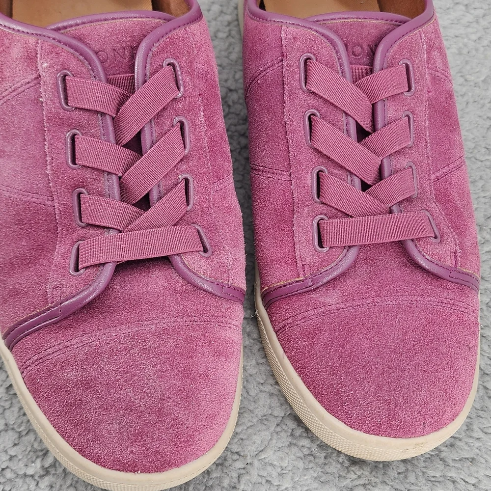 Vionic Jean Suede Slip On Sneakers Sz 8.5 Purple Casual Comfort Shoes - Picture 12 of 12